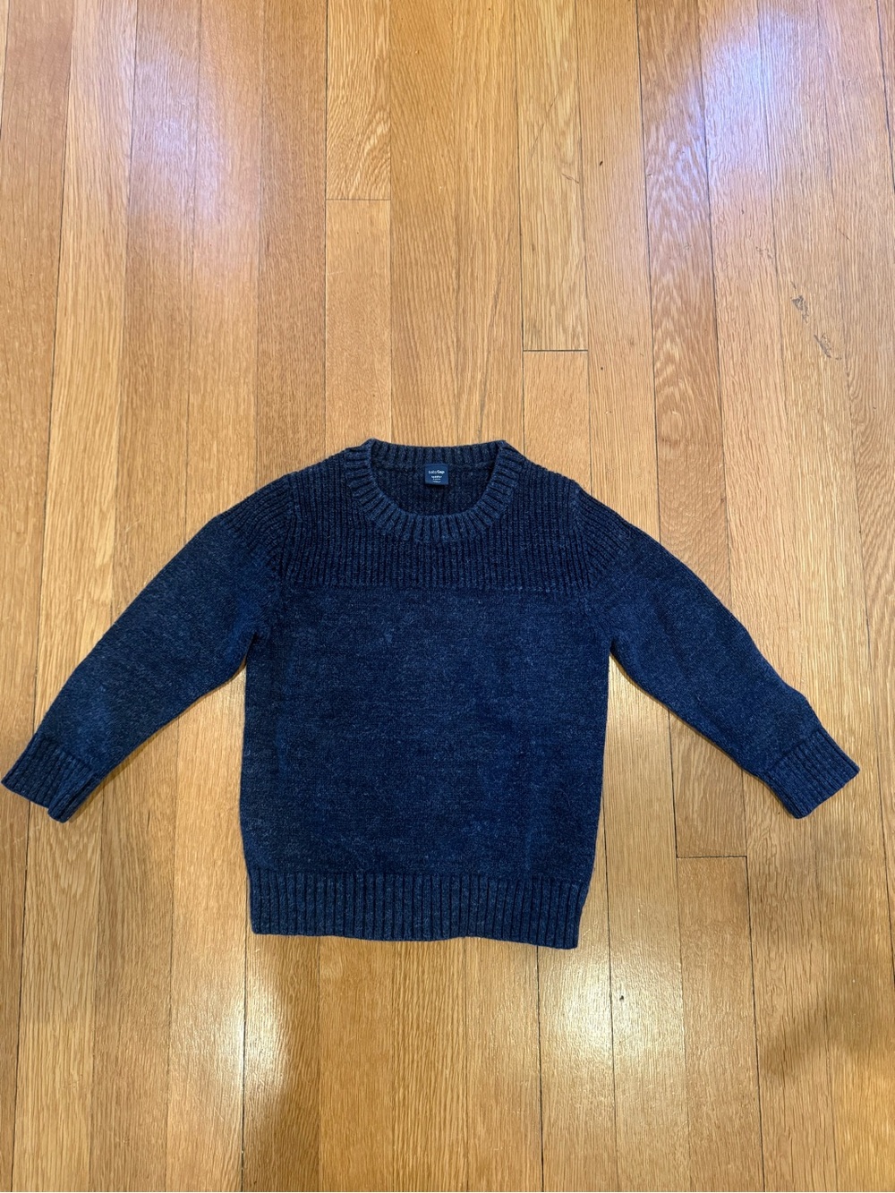 GAP Navy Ribbed Yoke Crew Sweater